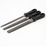 Iridiumraspen vlak/halfrond/rond, 150 mm set-3 delig