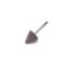 Hardmetaal gritfrees Ø 3 mm as - Kegel spits 17x17 mm grof