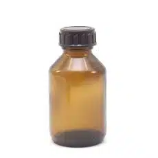 Fles bruin gedopt - 100 ml+dop+schenkplug