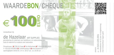 Waardebon / Cadeaubon / Tegoedbon 100 euro