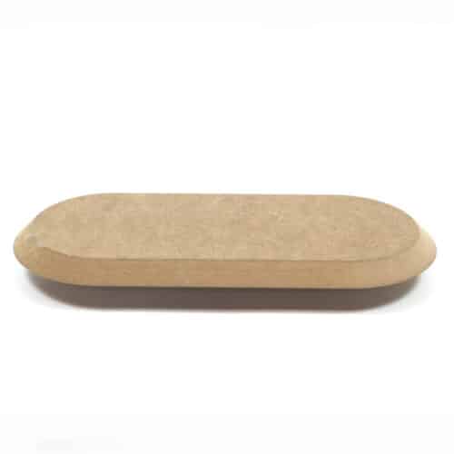 Afgeronde rechthoek drapeermal MDF - 7,5 x 16,5 inch (19 x 41,9 cm)