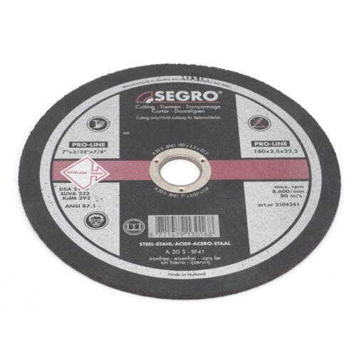 Doorslijp metaal Ø 180 mm x 2,5 mm