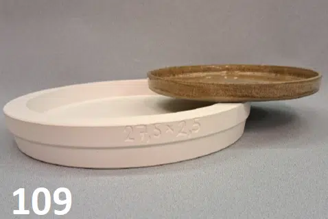 Gips giet-/drukmal UM109 bord Ø 27,5 cm, h 2,5 cm