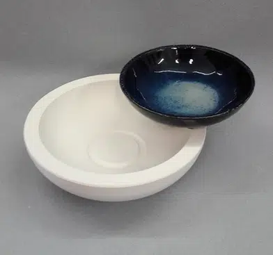 Gips gietmal UM041 schaal/kom Ø 23 cm, h 6 cm met standring