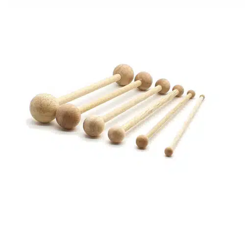 Houten vormballen op stok set 6-delig