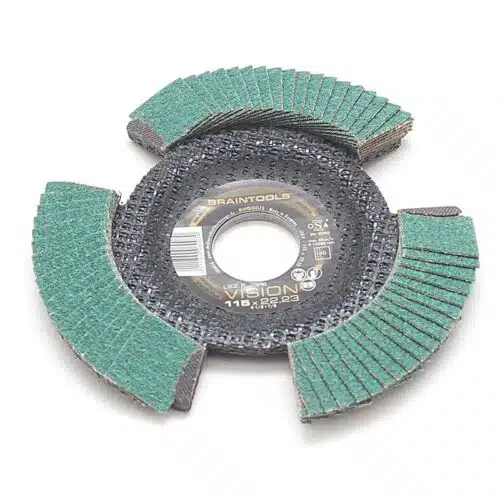 Lamellenschuurschijf Ø 115 mm K40 Inox-groen