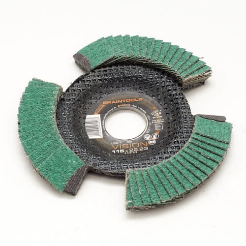 Lamellenschuurschijf Ø 115 mm K80 Inox groen