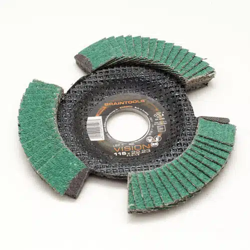 Lamellenschuurschijf Ø 115 mm K80 Inox groen