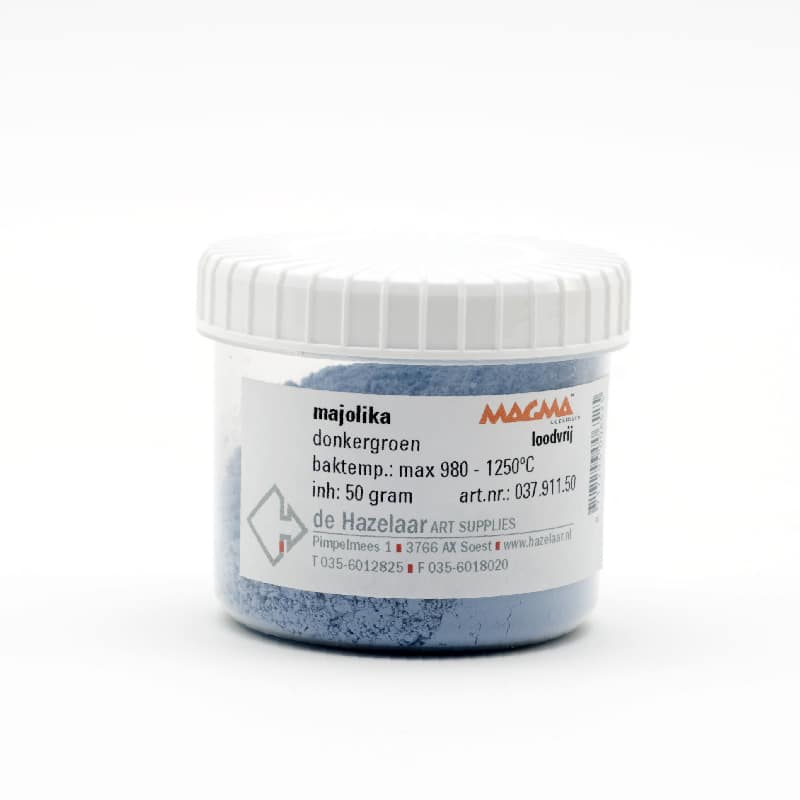 Magma majolika donkergroen