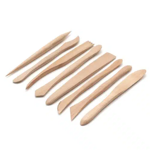 Palmhoutenspatel 15 cm set 8-delig