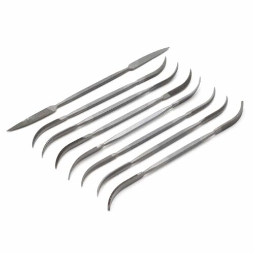 Riffelvijlen, set 8-delig