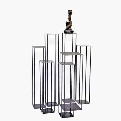 Sokkel metaal open onbehandeld 20 x 20 x 80 cm