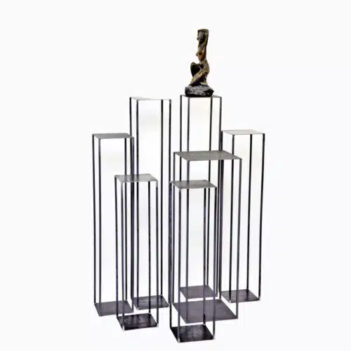 Sokkel metaal open onbehandeld 30 x 30 x 90 cm