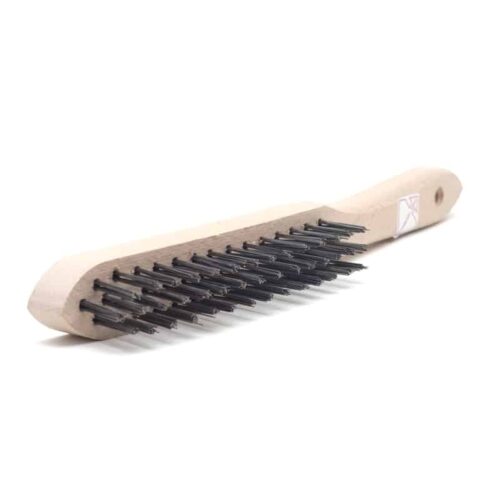 Staaldraadborstel 3-rij glad