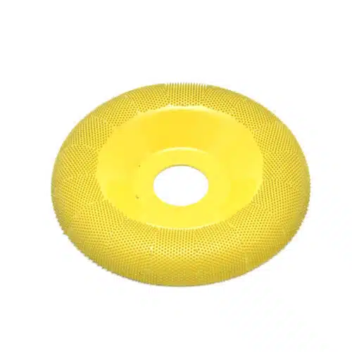 Tungstencarbide schijf 22.2 mm rond gebogen, fijn geel