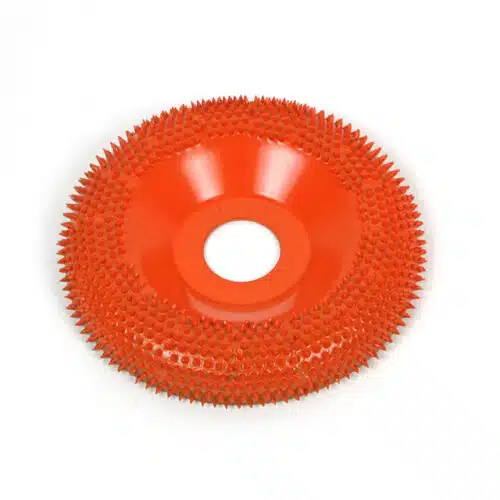 Tungstencarbide schijf 22.2 mm rond gebogen zeer grof oranj