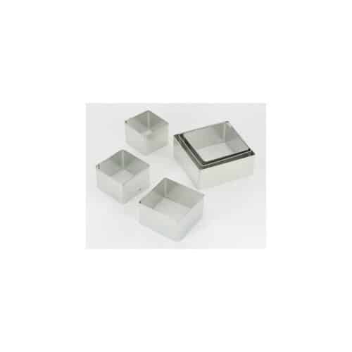 Uitsteekvormen metaal vierkant 6 delig