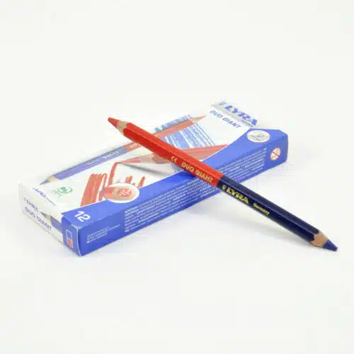 Aftekenpotlood rood en blauw