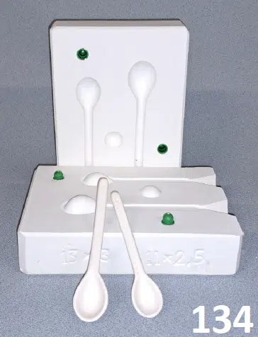 Gips gietmal UM134 lepeltjes 13 x 3 cm & 11 x 2,5 cm