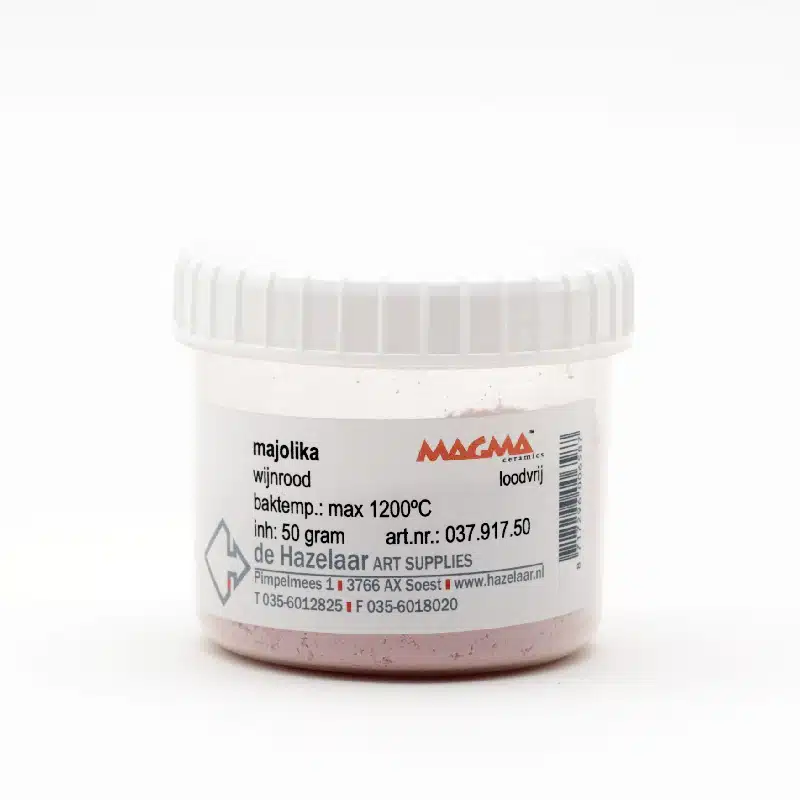 Magma majolika wijnrood