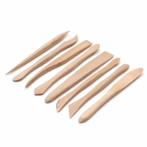 Palmhoutenspatel 15 cm set 8-delig