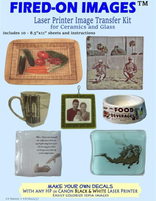 Fired-on transfer papier 10 stuks