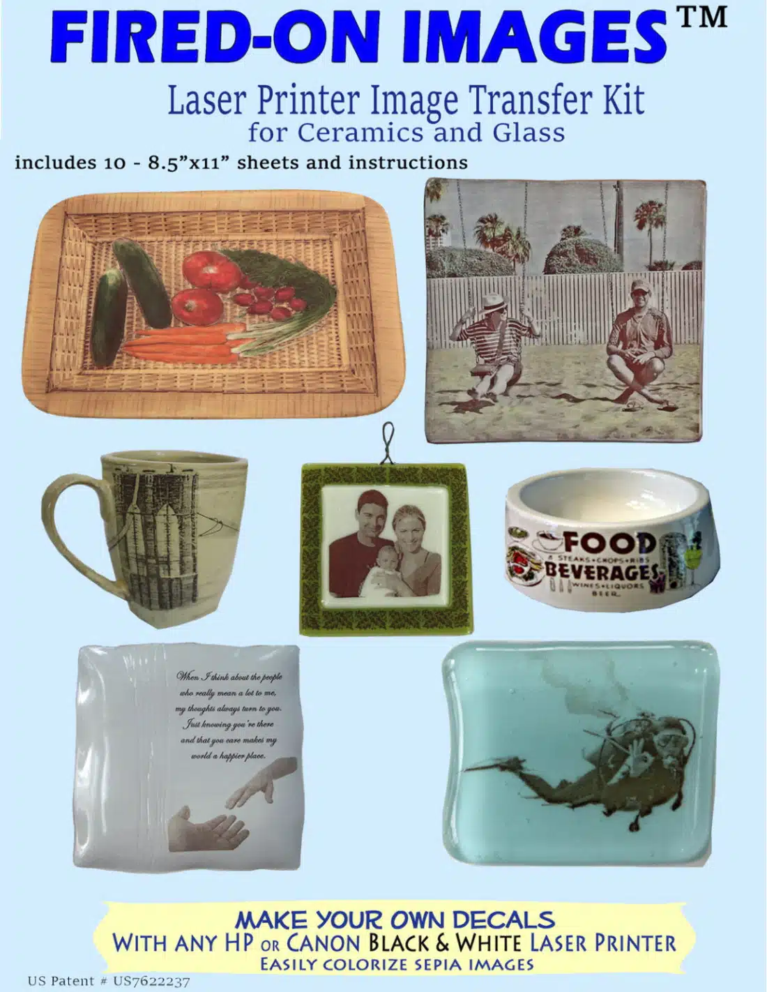 Fired-on transfer papier p/stuk