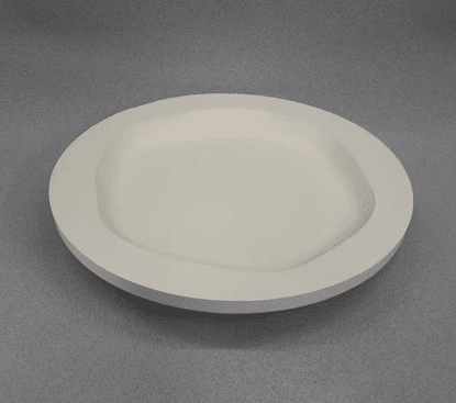 Gips giet-/drukmal UM043 bord Ø 22 cm, h 2 cm