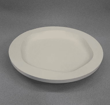 Gips giet-/drukmal UM043 bord Ø 22 cm, h 2 cm