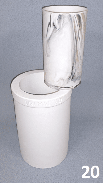 Gips gietmal UM020 vaas/cilinder Ø 13,5 cm, h 24,5 cm