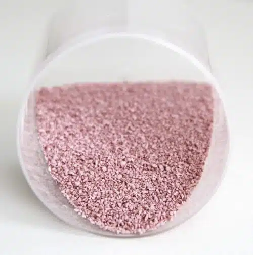 Glazuurgranulaat rood spikkel fijn