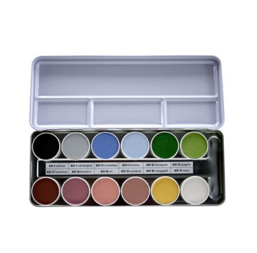 Majolica verfdoos (12 kleuren)