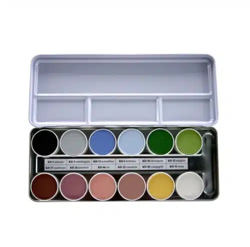 Majolica verfdoos (12 kleuren)