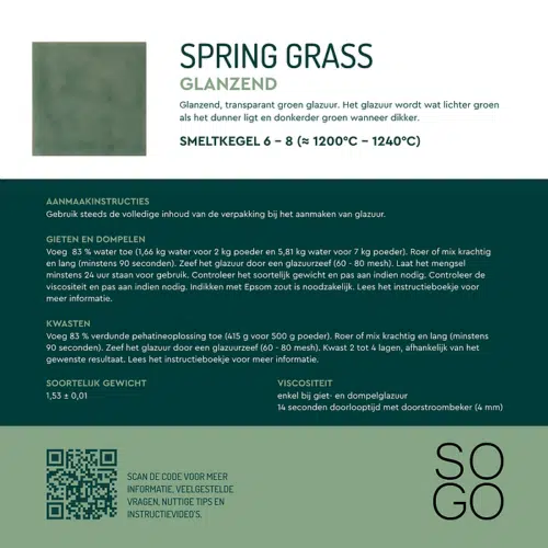 Sogo steengoedglazuur Spring Grass
