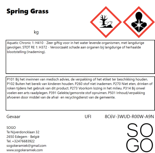 Sogo steengoedglazuur Spring Grass