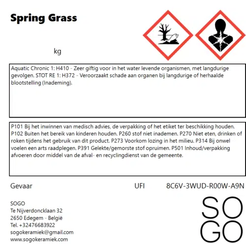 Sogo steengoedglazuur Spring Grass