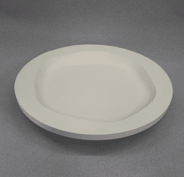 Gips giet-/drukmal UM043 bord Ø 22 cm, h 2 cm