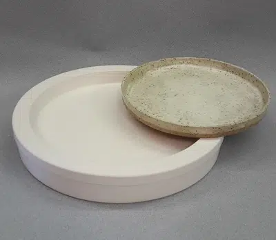 Gips giet-/drukmal UM072 bord Ø 30 cm, h 2,5 cm