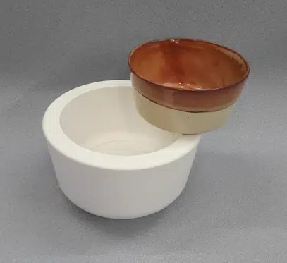 Gips gietmal UM029 kommetje Ø 15 cm, h 7,5 cm met standring