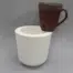 Gips gietmal UM031 beker/kopje Ø 10 cm, h 11 cm, bodem 5,5 cm met standring