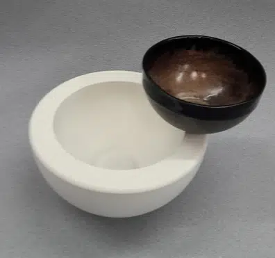 Gips gietmal UM034 kommetje Ø 11 cm, h 5,5 cm met standring