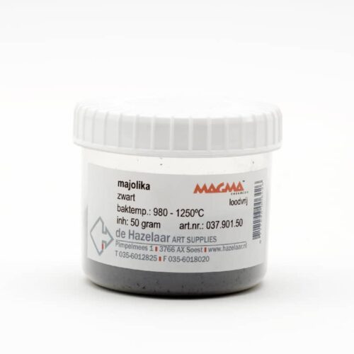 Magma majolika zwart