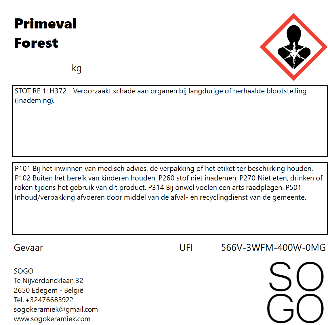 Sogo steengoedglazuur Primeval Forest