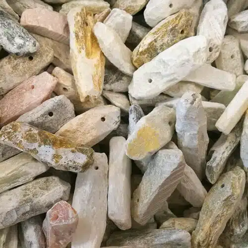 Speksteen hangertje met boorgaatje