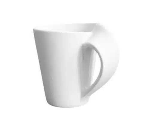 Beker met gegolfde handgreep (D 9 cm, H 11 cm)