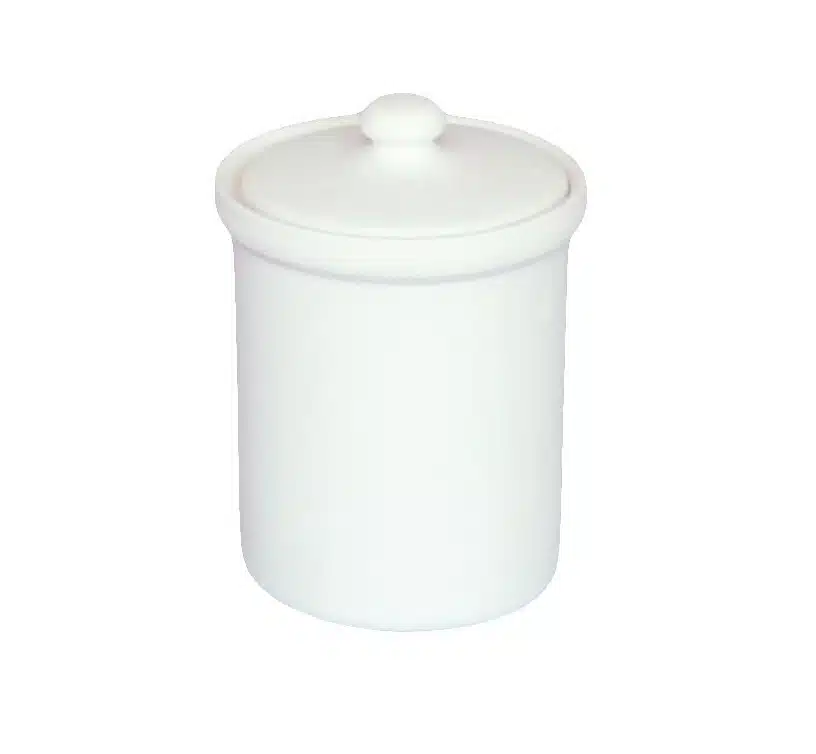 Hoog bakje met deksel (D 9.5 cm, H 13 cm)