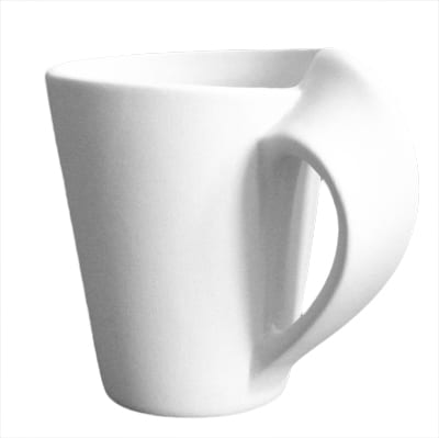 Beker met gegolfde handgreep (D 9 cm, H 11 cm)