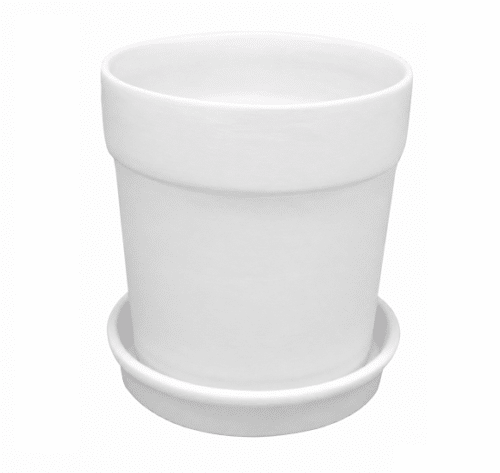 Plantenpot met schotel (D 14 cm, H 16 cm)