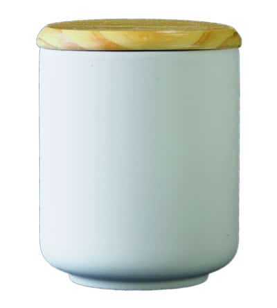 Voorraadpot met houten deksel (D 10.5 cm, H 13.5 cm)