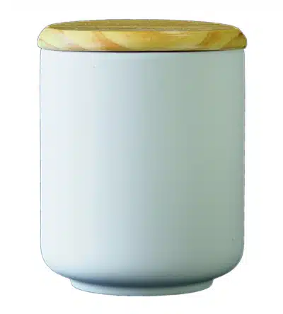 Voorraadpot met houten deksel (D 10.5 cm, H 13.5 cm)